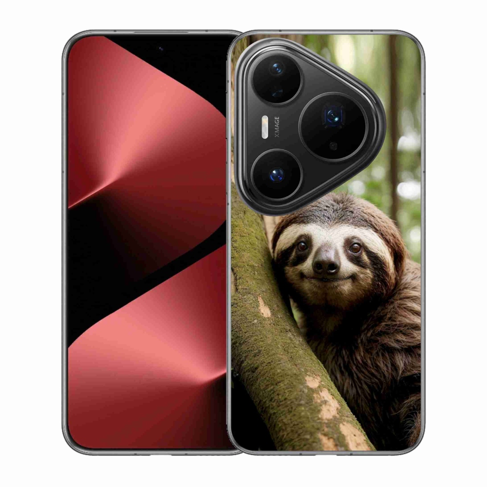 Gelový kryt mmCase na Huawei Pura 80 Pro - usměvavý lenochod