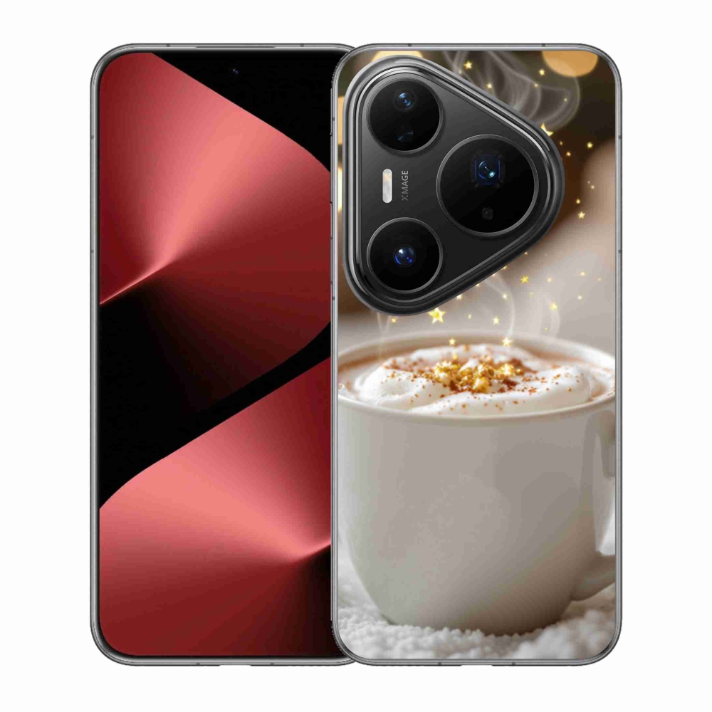 Gelový kryt mmCase na Huawei Pura 80 Pro - vánoční horký nápoj