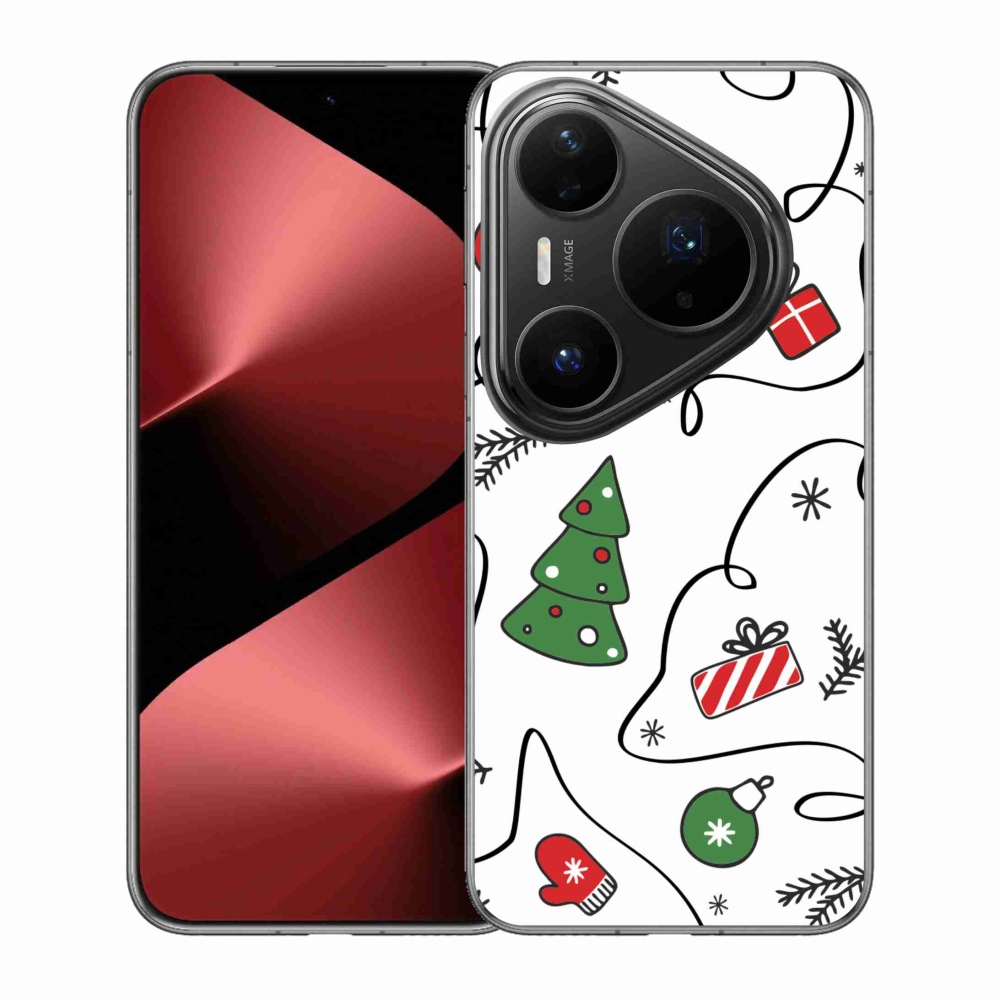 Gelový kryt mmCase na Huawei Pura 80 Pro - vánoční motivy