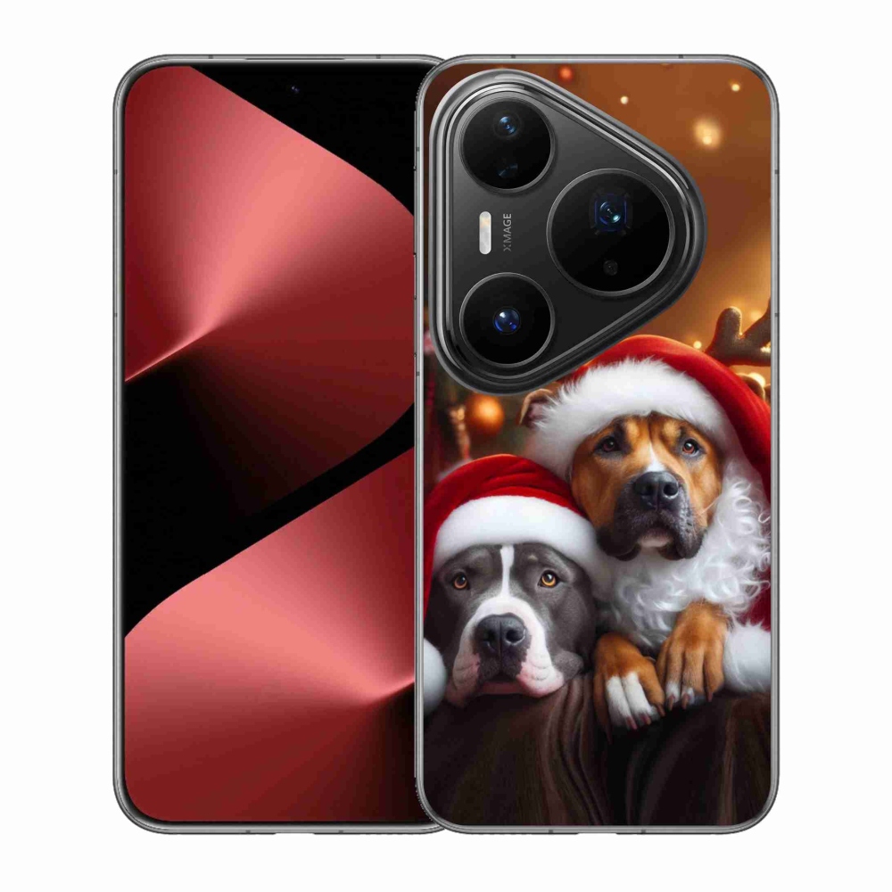 Gelový kryt mmCase na Huawei Pura 80 Pro - vánoční psi
