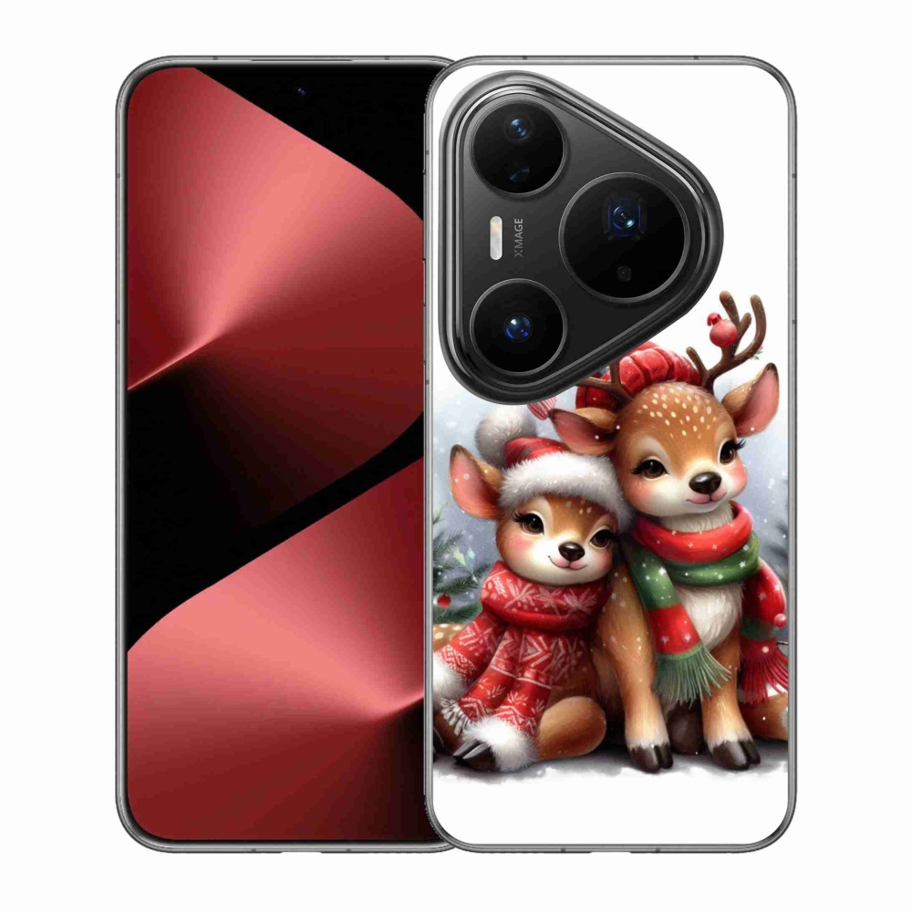 Gelový kryt mmCase na Huawei Pura 80 Pro - vánoční sobi