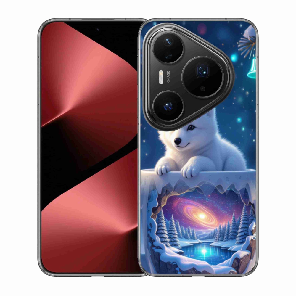 Gelový kryt mmCase na Huawei Pura 80 Pro - vánoční štěně