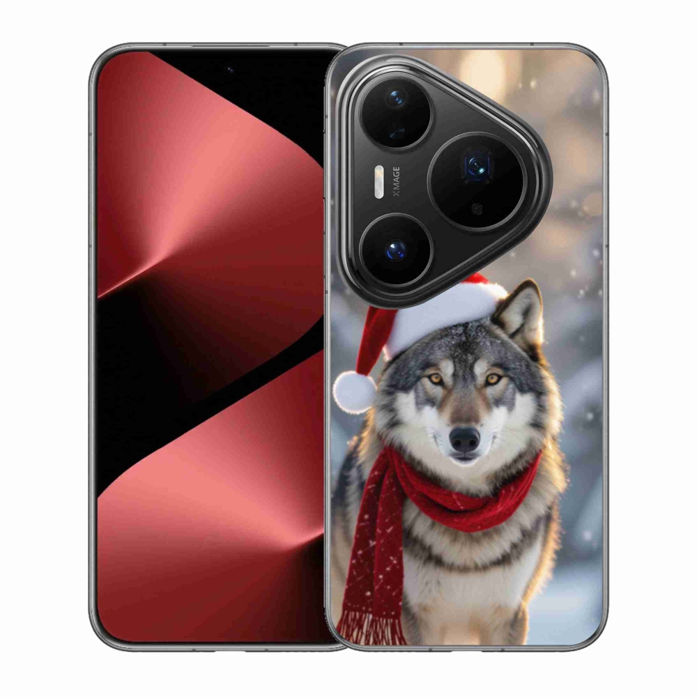 Gelový kryt mmCase na Huawei Pura 80 Pro - vánoční vlk
