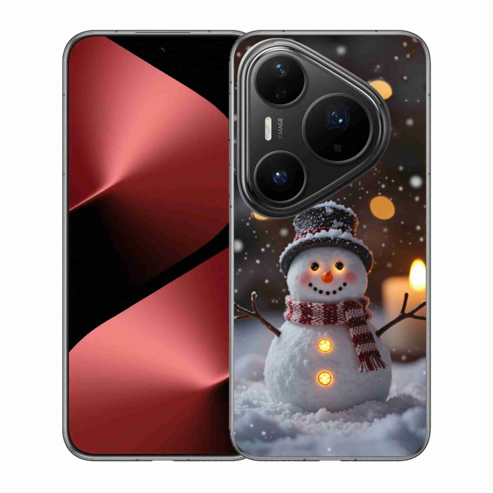 Gelový kryt mmCase na Huawei Pura 80 Pro - veselý sněhulák