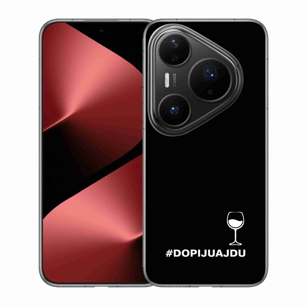 Gelový kryt mmCase na Huawei Pura 80 Pro - vinný motiv černé pozadí