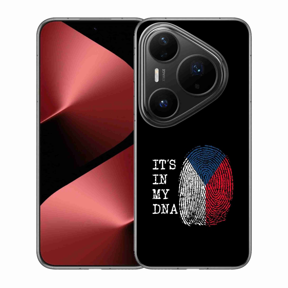 Gelový kryt mmCase na Huawei Pura 80 Pro - vlajka otisk prstu černé pozadí