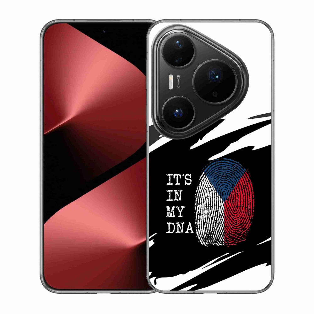 Gelový kryt mmCase na Huawei Pura 80 Pro - vlajka otisk prstu černobílé pozadí