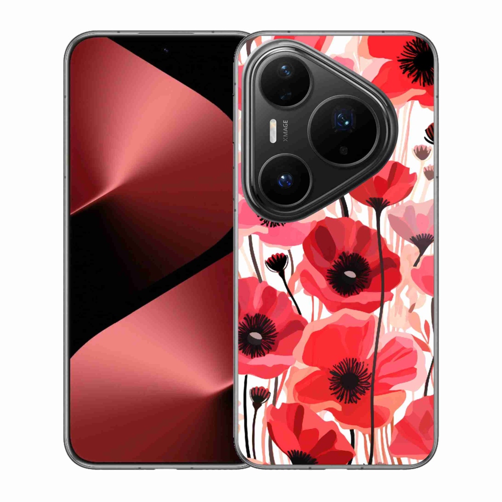 Gelový kryt mmCase na Huawei Pura 80 Pro - vlčí mák 1