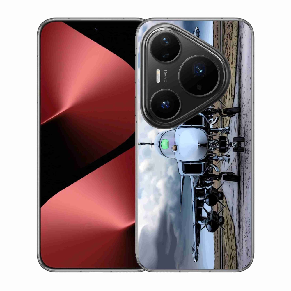 Gelový kryt mmCase na Huawei Pura 80 Pro - vojenské letadlo
