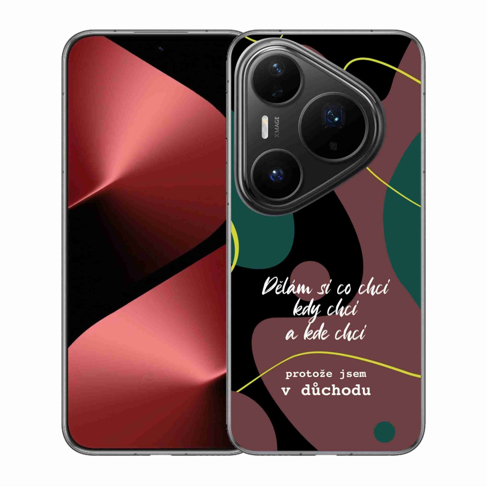 Gelový kryt mmCase na Huawei Pura 80 Pro - vtipný text 10 černé pozadí