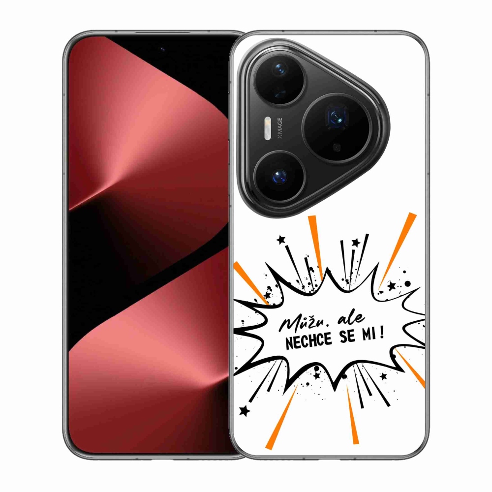 Gelový kryt mmCase na Huawei Pura 80 Pro - vtipný text 11 bílé pozadí