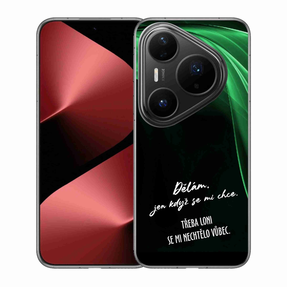 Gelový kryt mmCase na Huawei Pura 80 Pro - vtipný text 12 černé pozadí