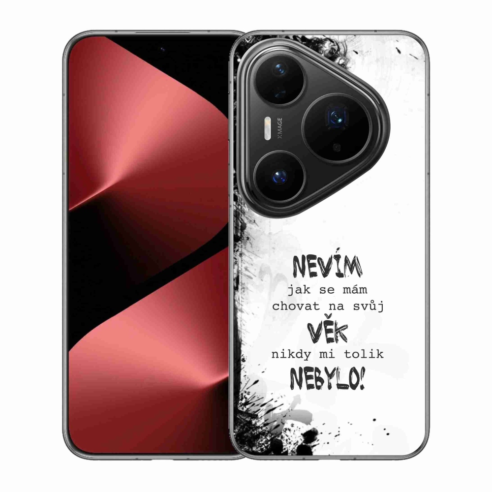 Gelový kryt mmCase na Huawei Pura 80 Pro - vtipný text 14 bílé pozadí