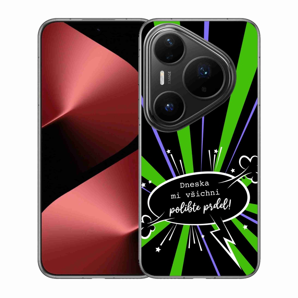 Gelový kryt mmCase na Huawei Pura 80 Pro - vtipný text 15 černé pozadí