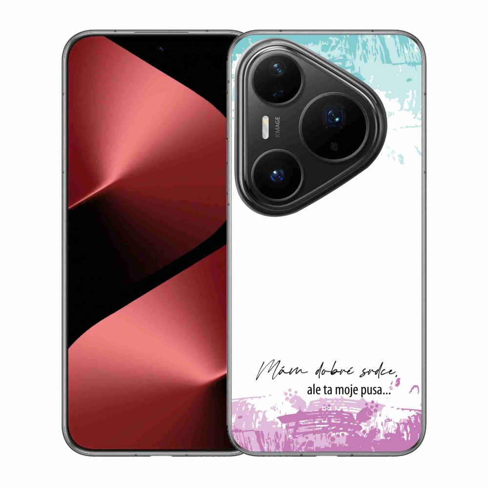 Gelový kryt mmCase na Huawei Pura 80 Pro - vtipný text 3 bílé pozadí