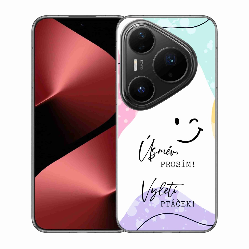 Gelový kryt mmCase na Huawei Pura 80 Pro - vtipný text 4 bílé pozadí