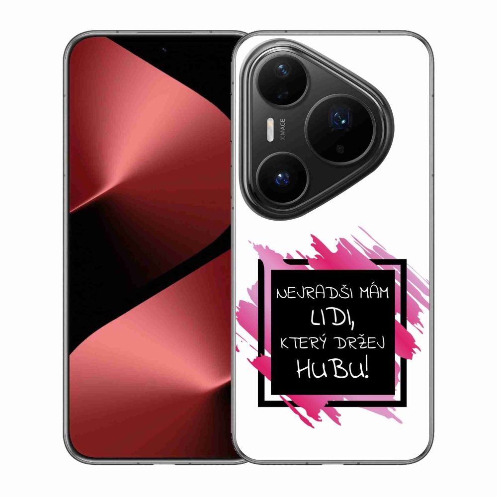 Gelový kryt mmCase na Huawei Pura 80 Pro - vtipný text 7 černobílé pozadí