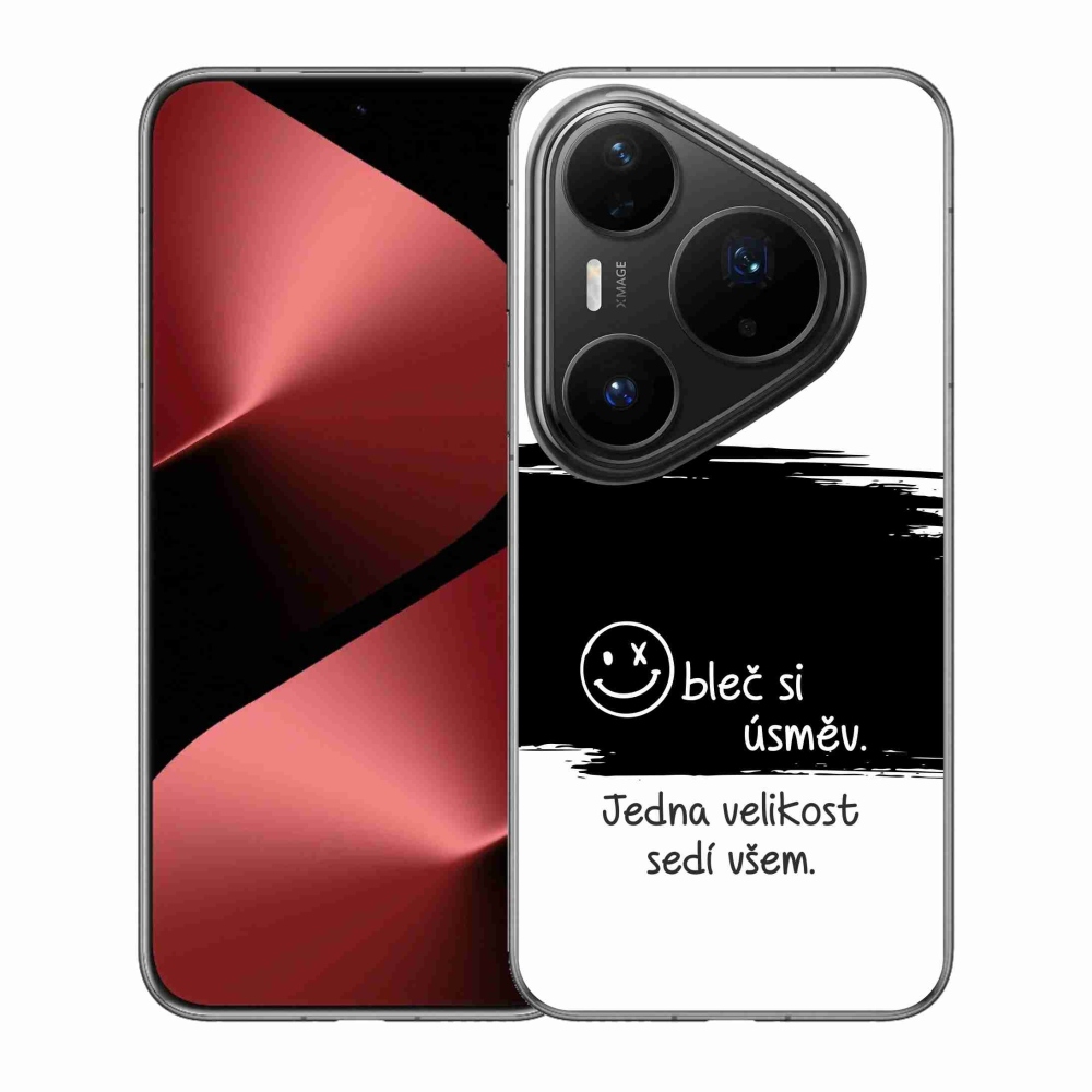 Gelový kryt mmCase na Huawei Pura 80 Pro - vtipný text 8 černobílé pozadí