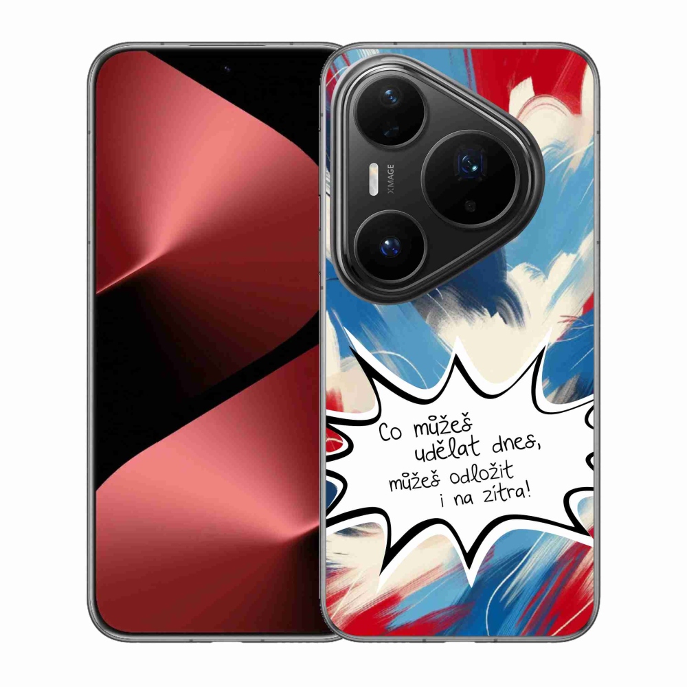 Gelový kryt mmCase na Huawei Pura 80 Pro - vtipný text 9 bílé pozadí