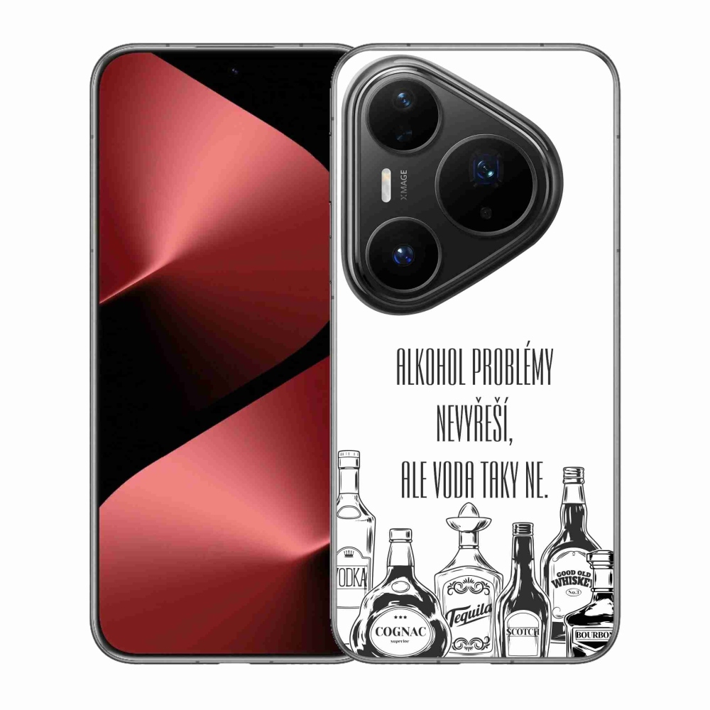 Gelový kryt mmCase na Huawei Pura 80 Pro - vtipný text bílé pozadí