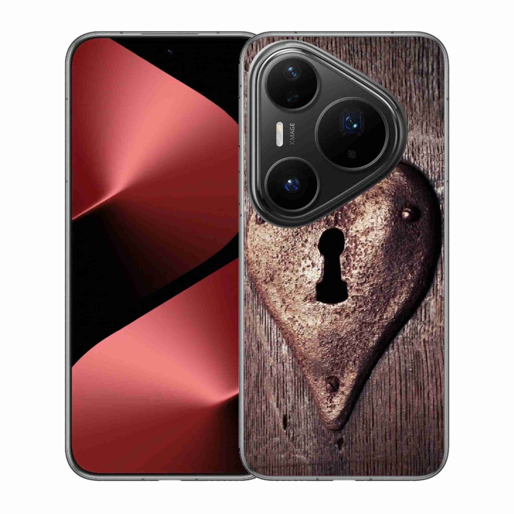 Gelový kryt mmCase na Huawei Pura 80 Pro - zámek ve tvaru srdce