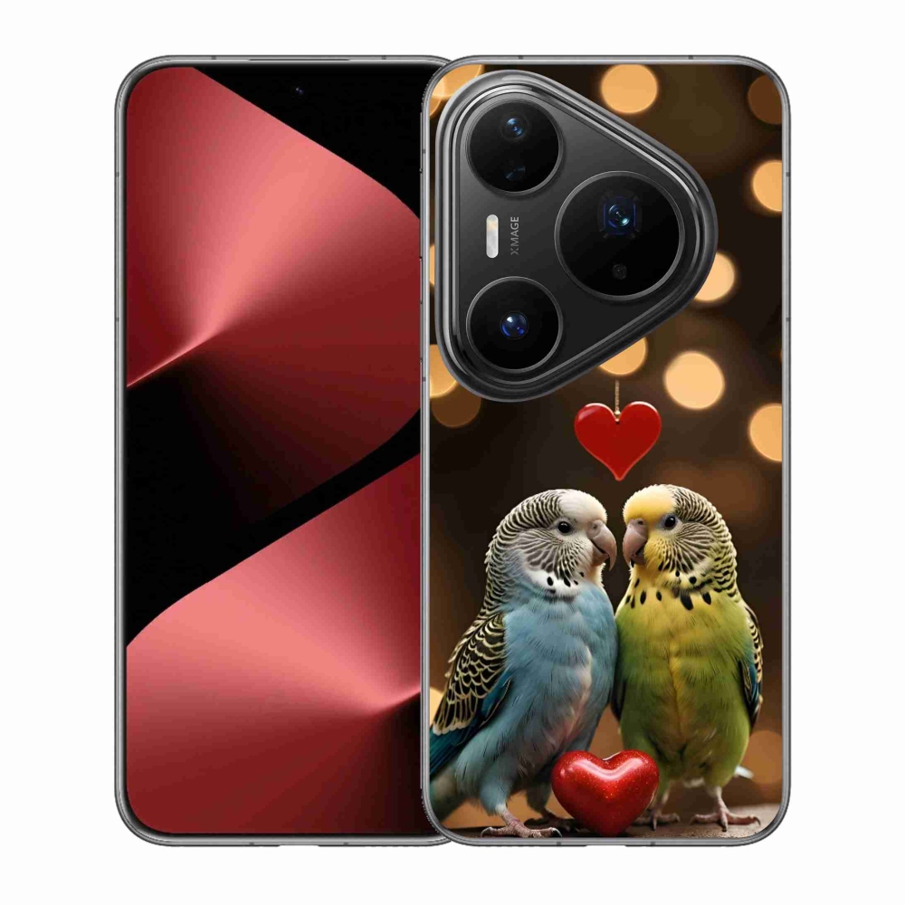 Gelový kryt mmCase na Huawei Pura 80 Pro - zamilovaní papoušci