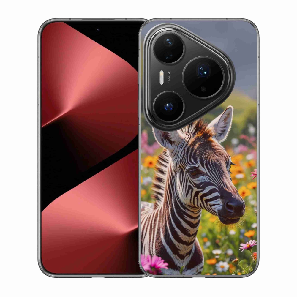 Gelový kryt mmCase na Huawei Pura 80 Pro - zebra na louce