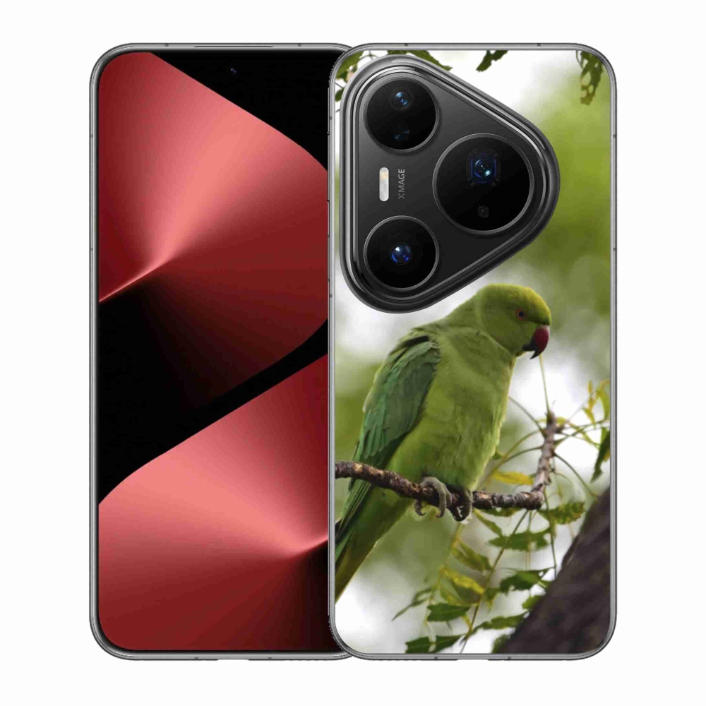 Gelový kryt mmCase na Huawei Pura 80 Pro - zelený papoušek
