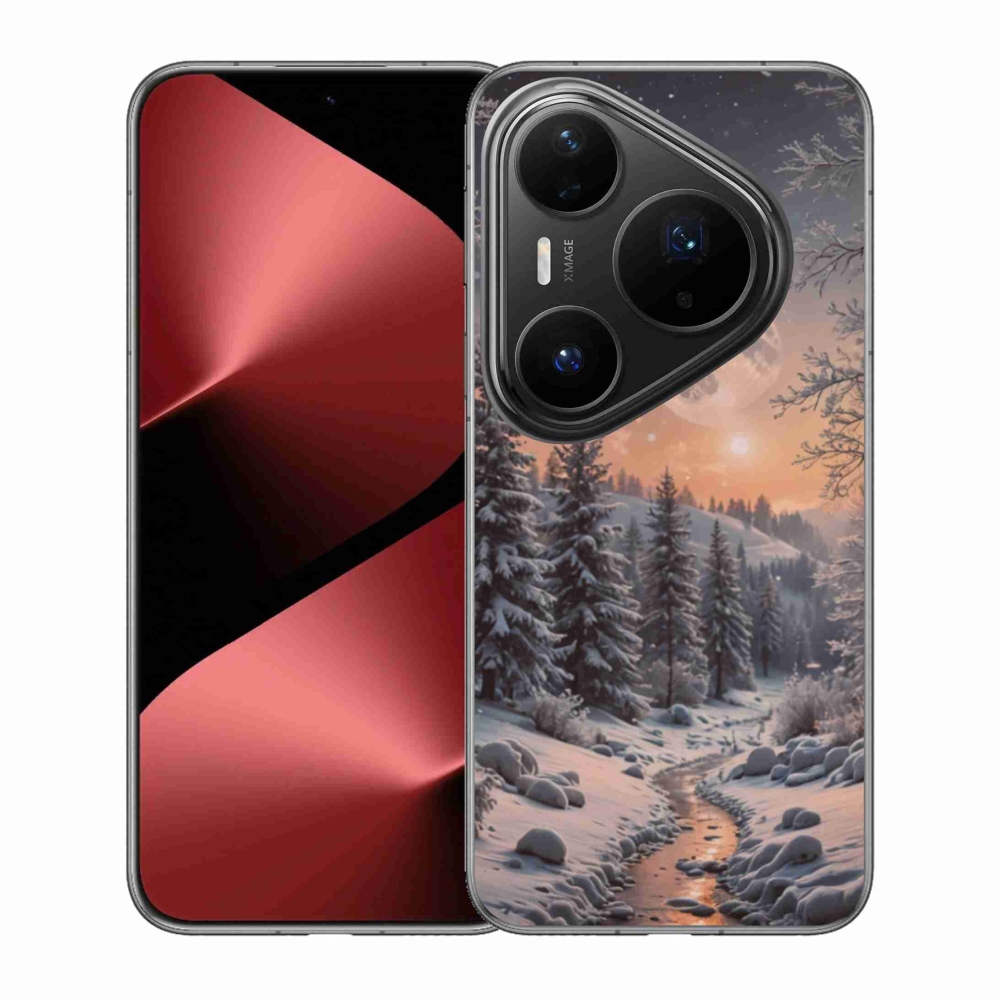 Gelový kryt mmCase na Huawei Pura 80 Pro - zimní krajina 2