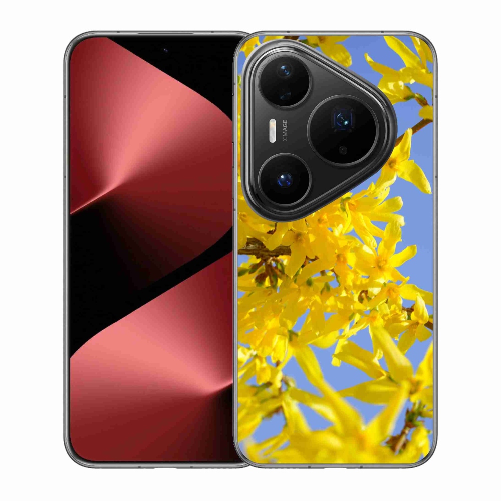 Gelový kryt mmCase na Huawei Pura 80 Pro - žluté květy
