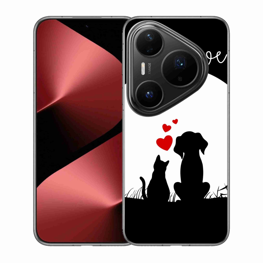 Gelový kryt mmCase na Huawei Pura 80 Pro - zvířecí láska