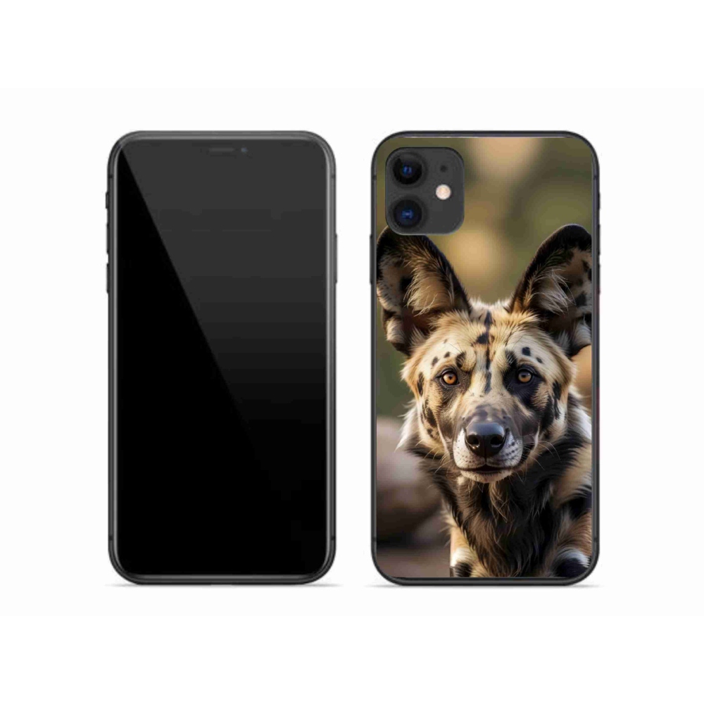 Gelový kryt mmCase na iPhone 11 - africký divoký pes