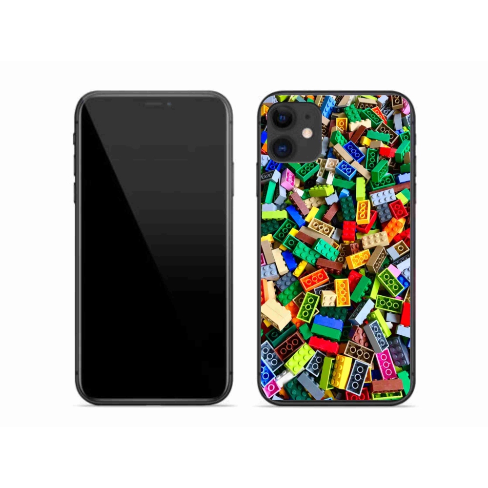 Gelový kryt mmCase na iPhone 11 - barevné stavební kostky