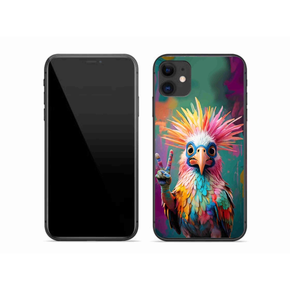 Gelový kryt mmCase na iPhone 11 - barevný rebel
