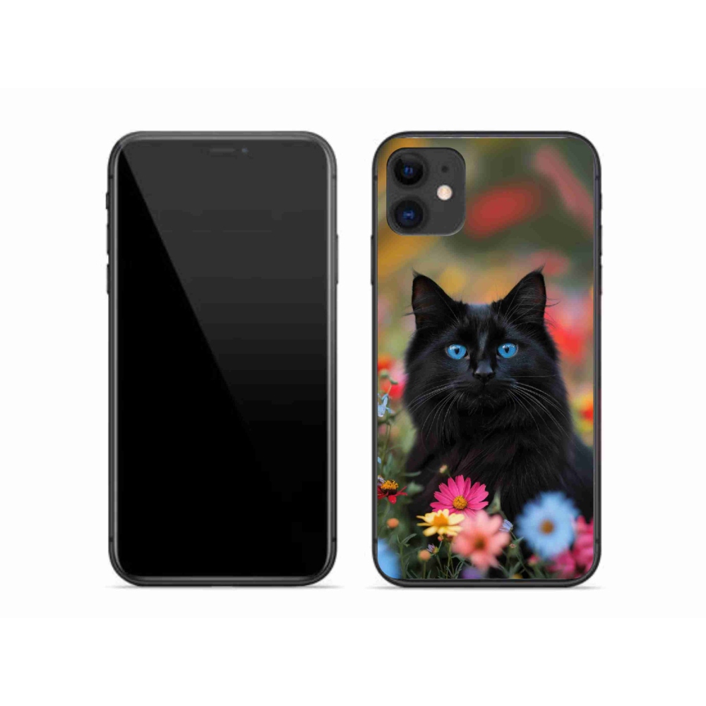 Gelový kryt mmCase na iPhone 11 - černé kotě 4