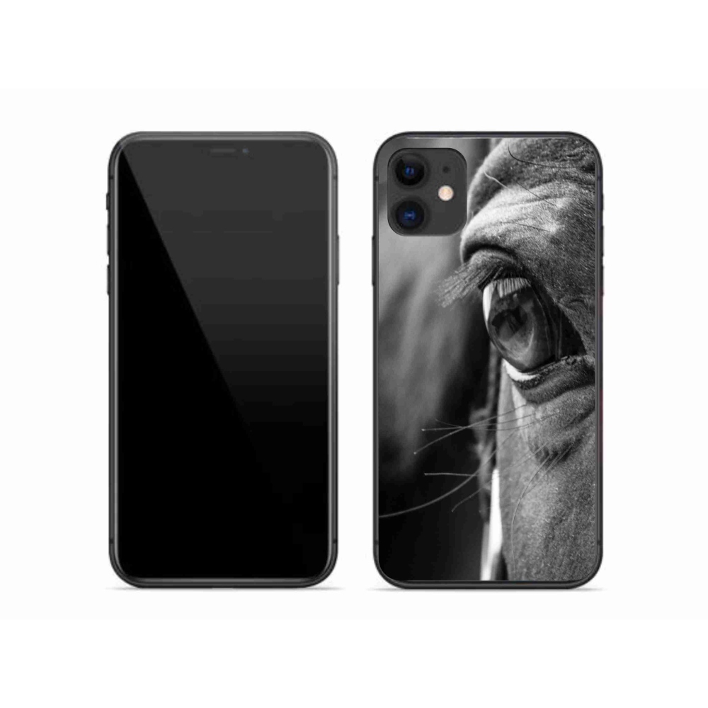 Gelový kryt mmCase na iPhone 11 - koňský pohled