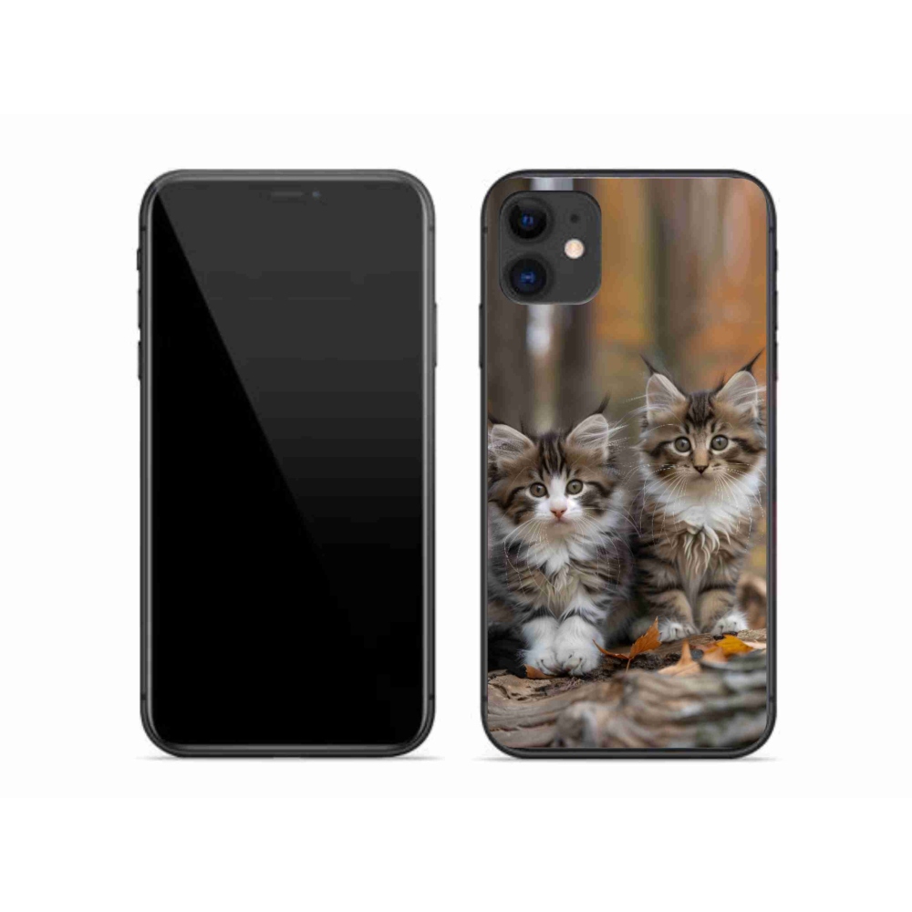 Gelový kryt mmCase na iPhone 11 - kočičí duo 3