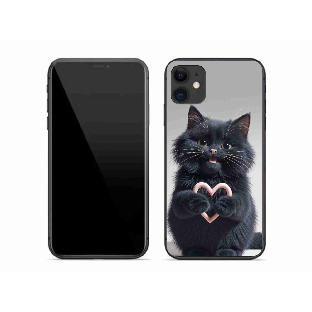 Gelový kryt mmCase na iPhone 11 - kočičí láska 3