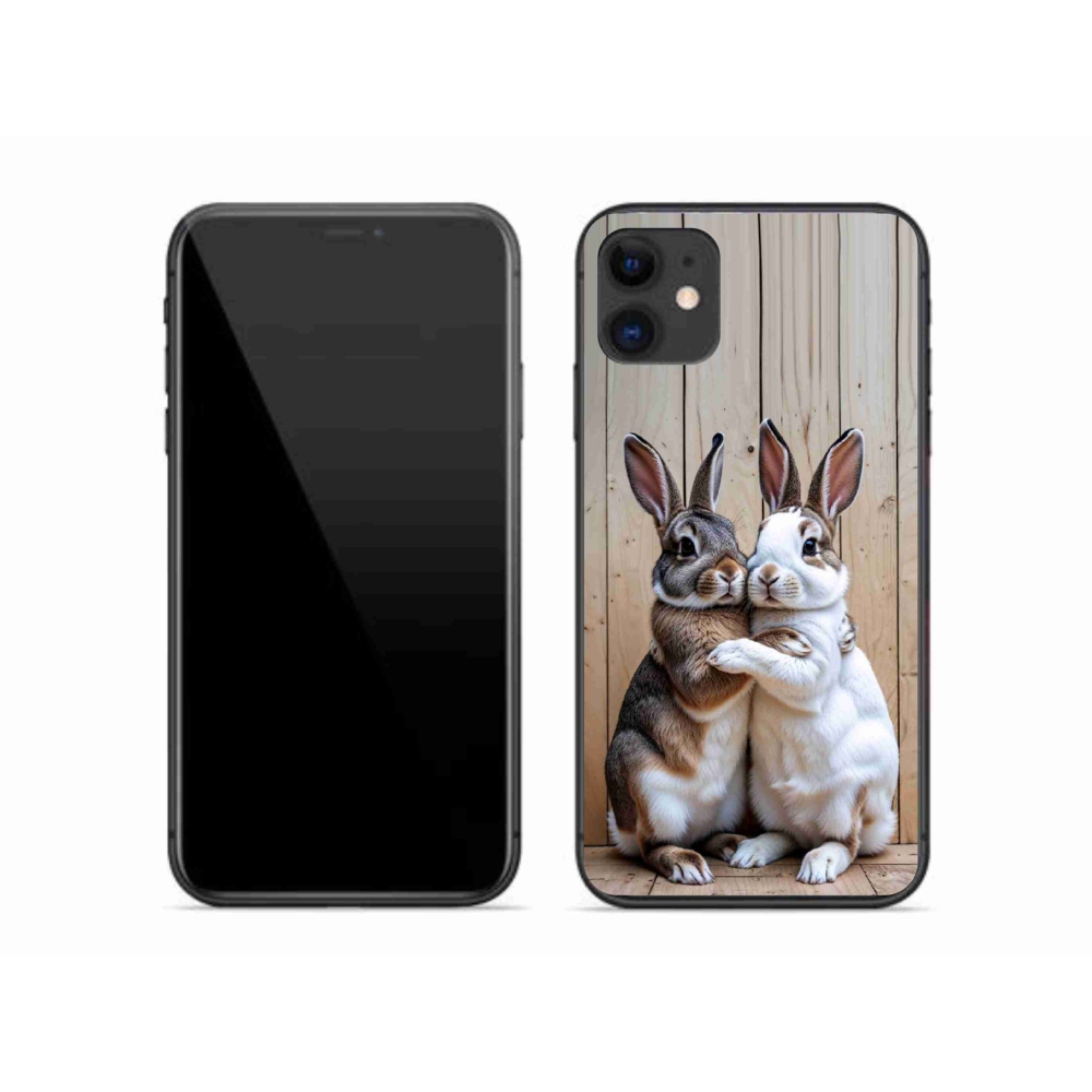 Gelový kryt mmCase na iPhone 11 - králičí pár