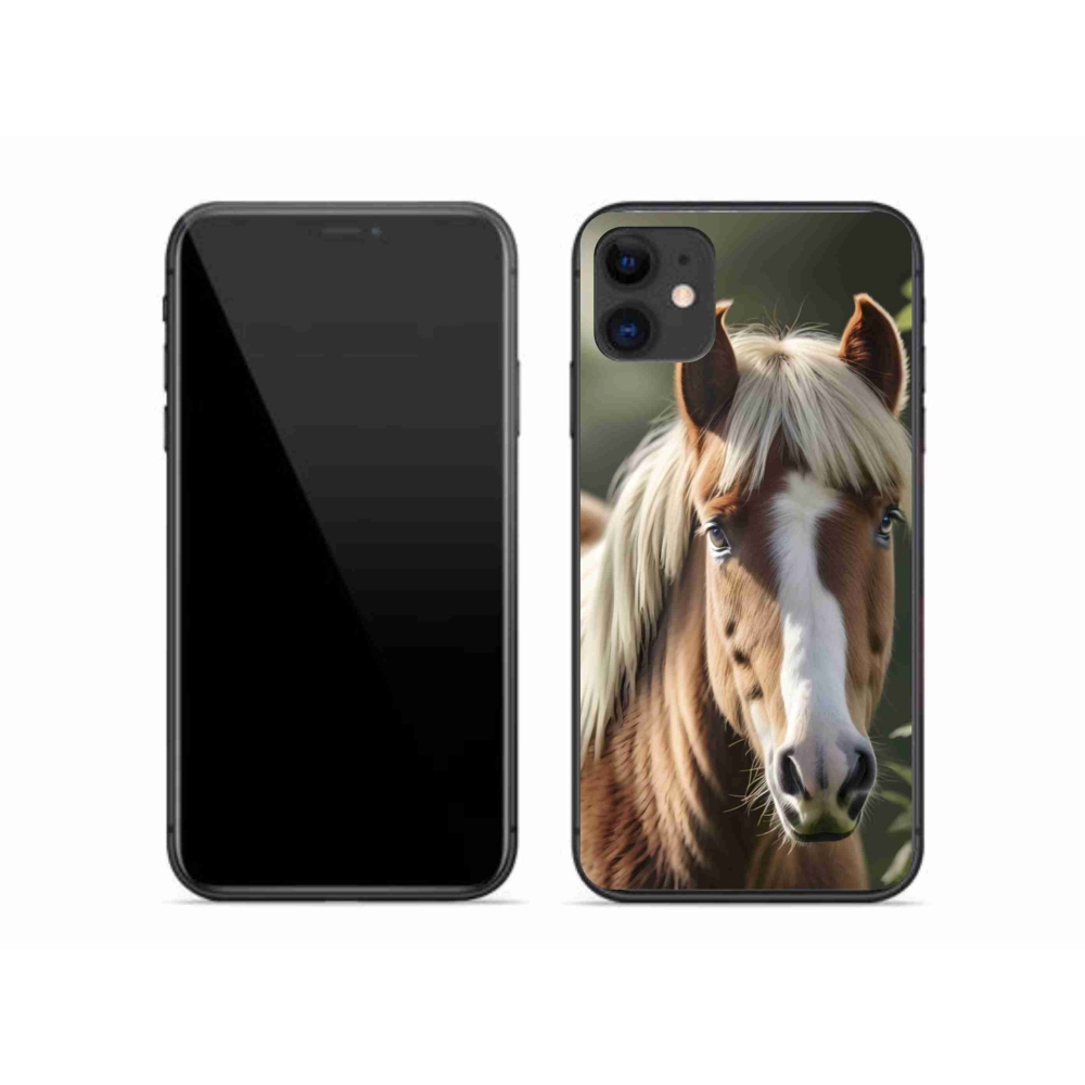 Gelový kryt mmCase na iPhone 11 - kůň se světlou hřívou