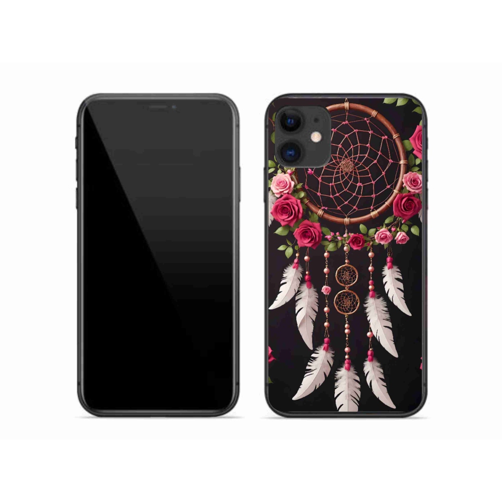 Gelový kryt mmCase na iPhone 11 - lapač snů s růžemi