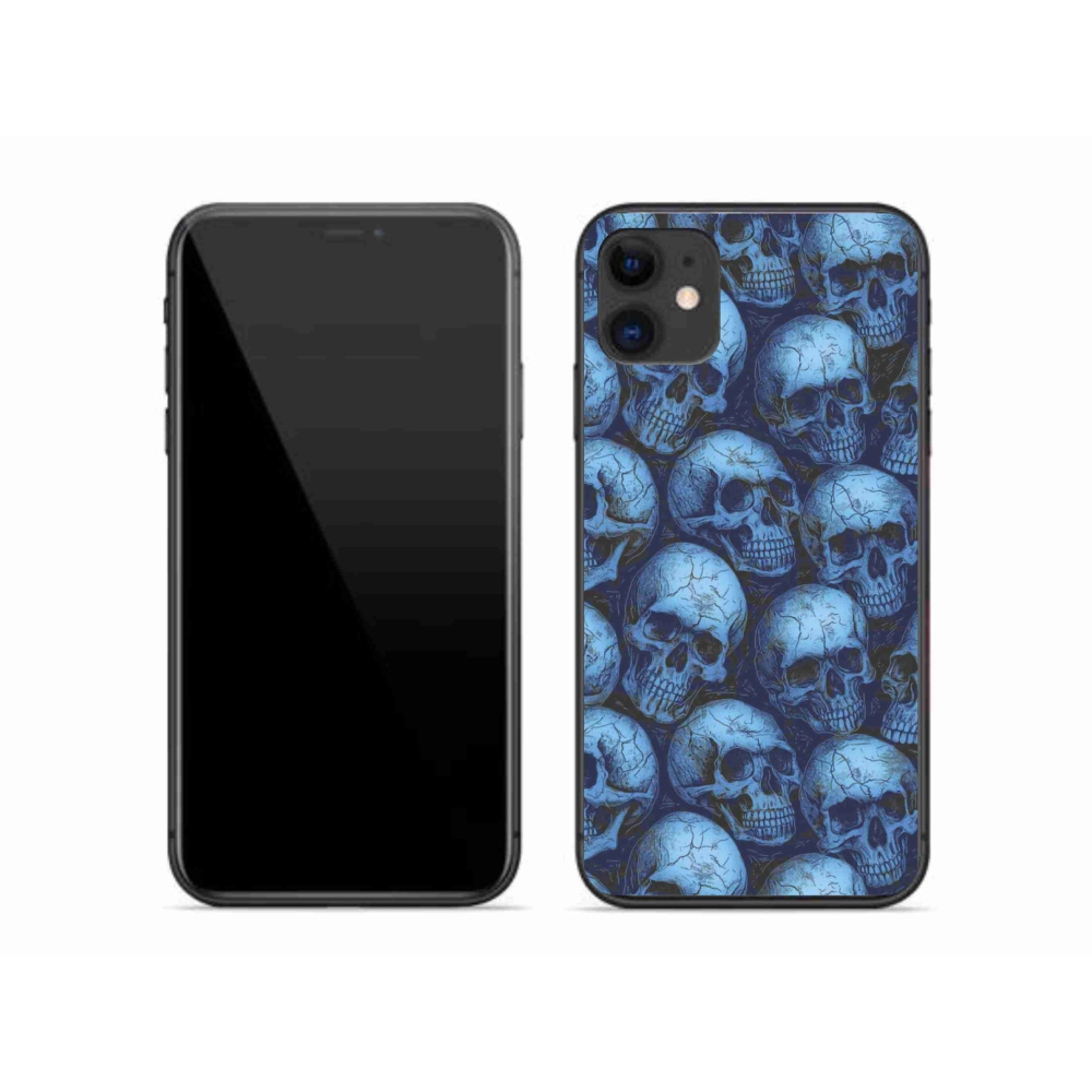 Gelový kryt mmCase na iPhone 11 - lebky