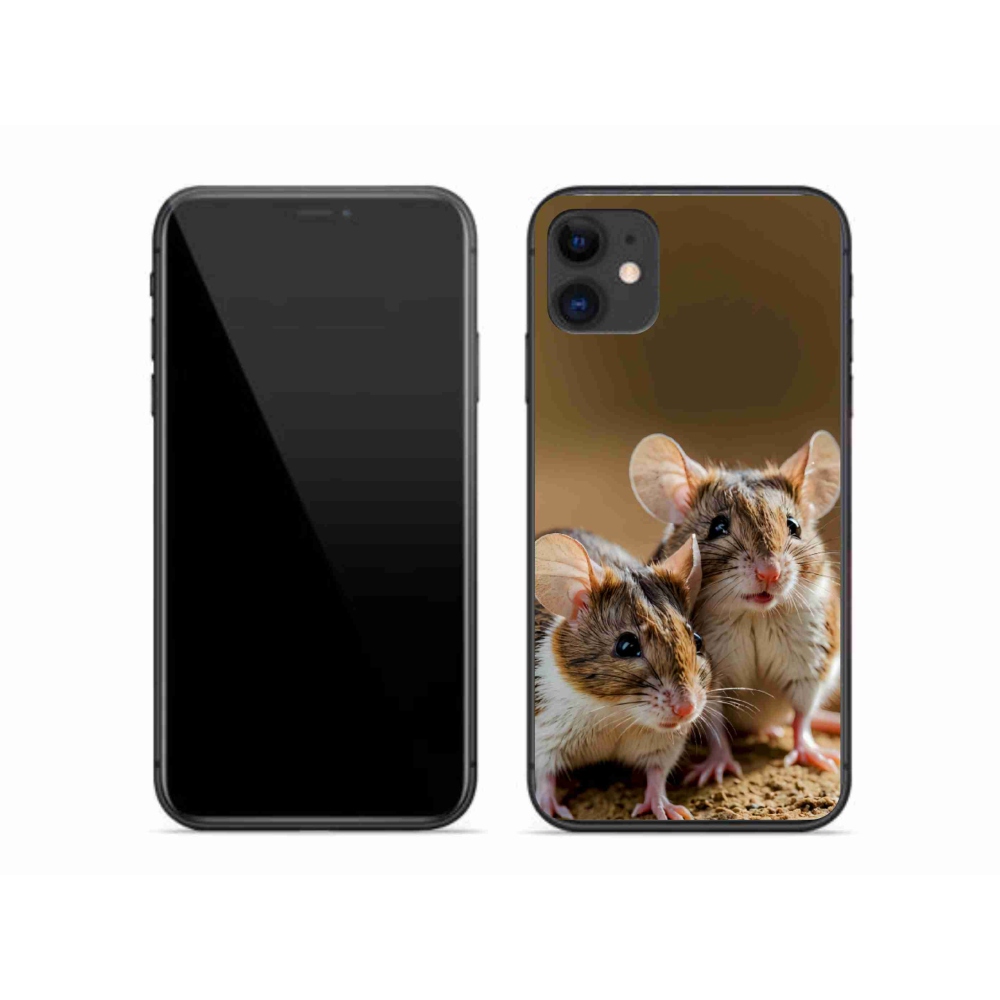 Gelový kryt mmCase na iPhone 11 - myší duo