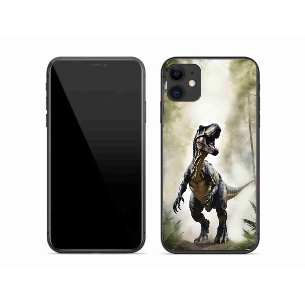 Gelový kryt mmCase na iPhone 11 - naštvaný T-Rex