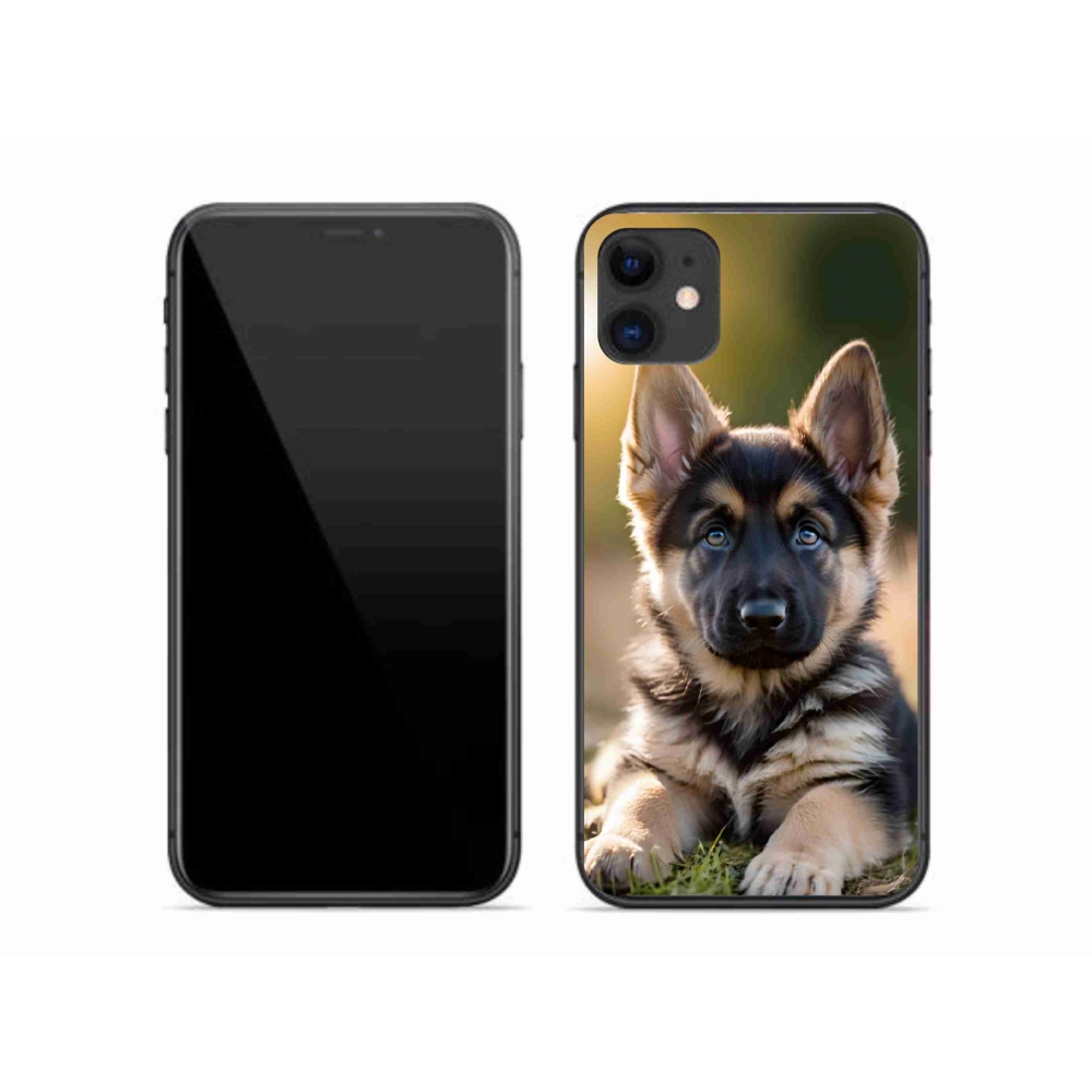 Gelový kryt mmCase na iPhone 11 - německý ovčák v přírodě