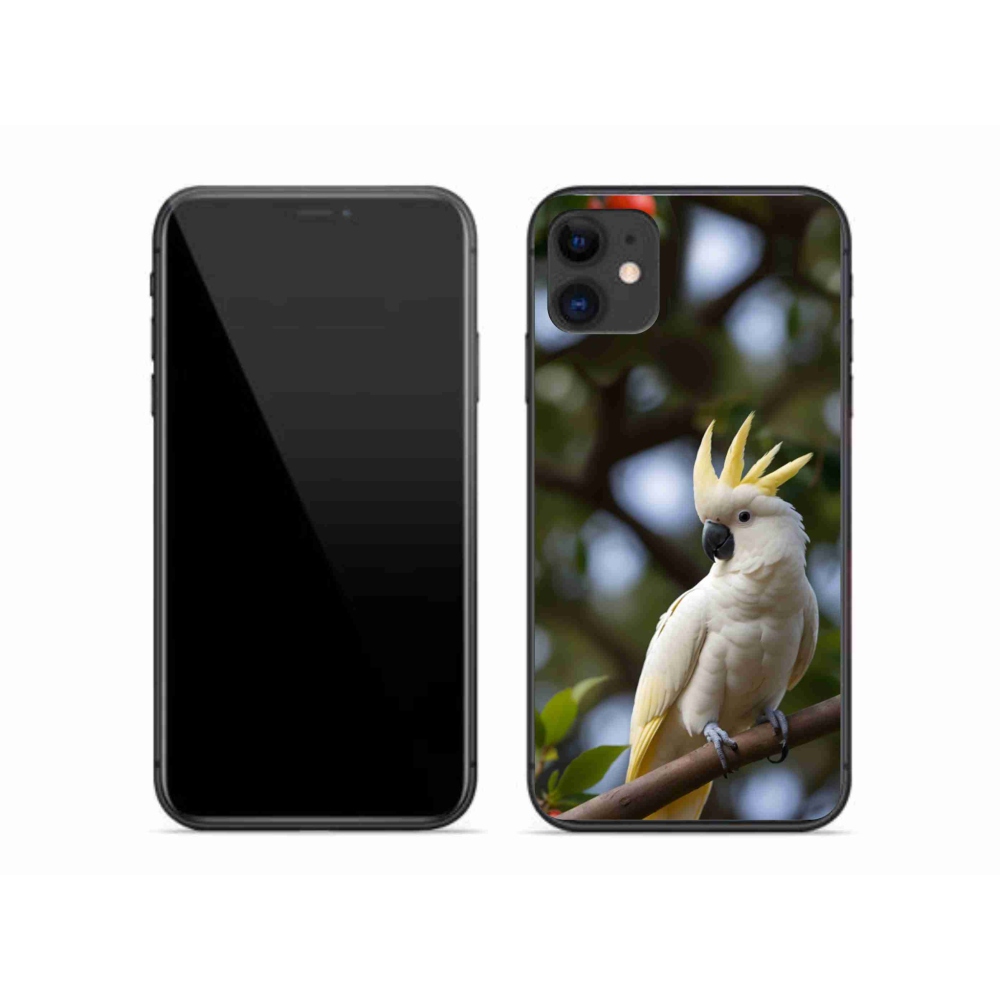 Gelový kryt mmCase na iPhone 11 - papoušek kakadu 3