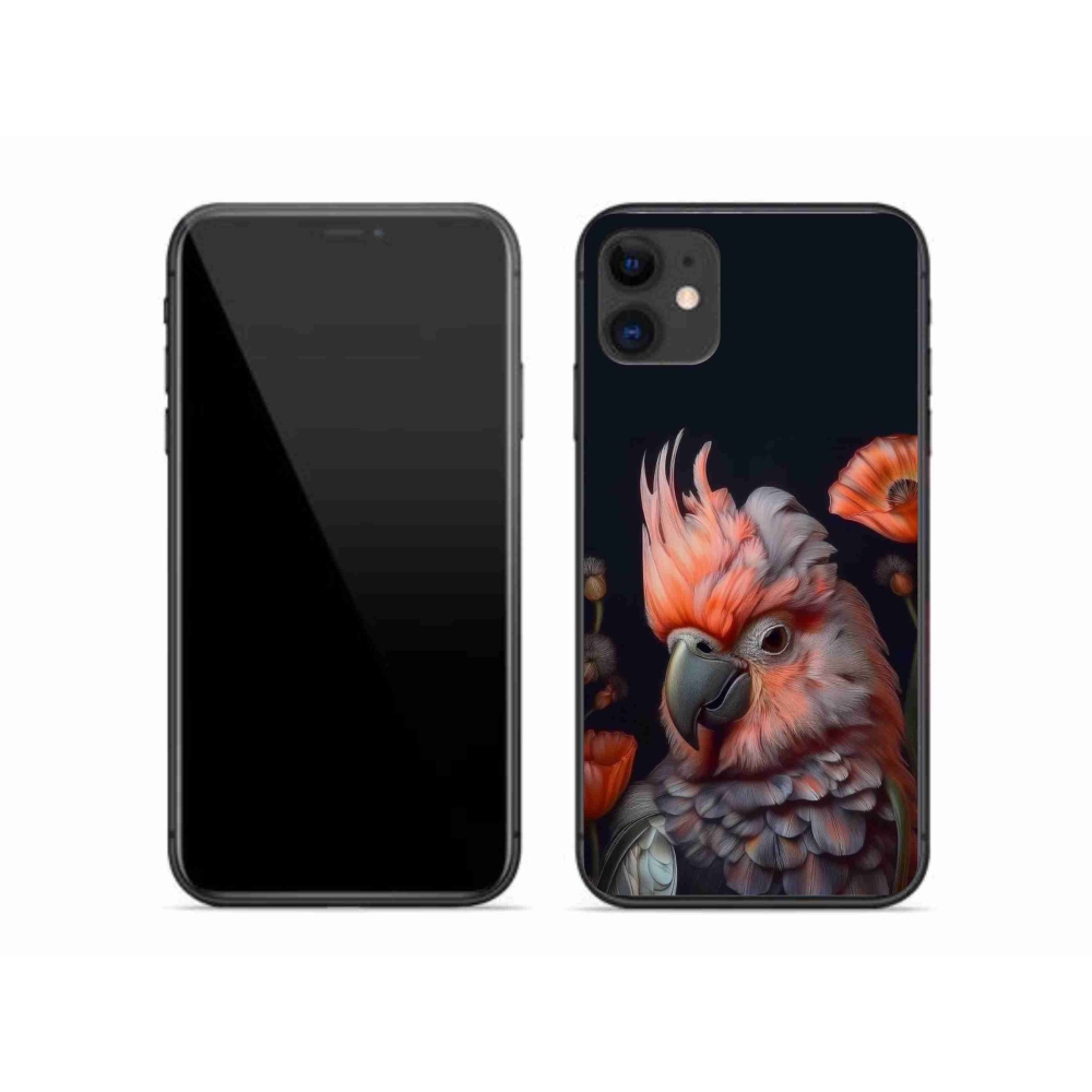 Gelový kryt mmCase na iPhone 11 - papoušek kakadu v barvách