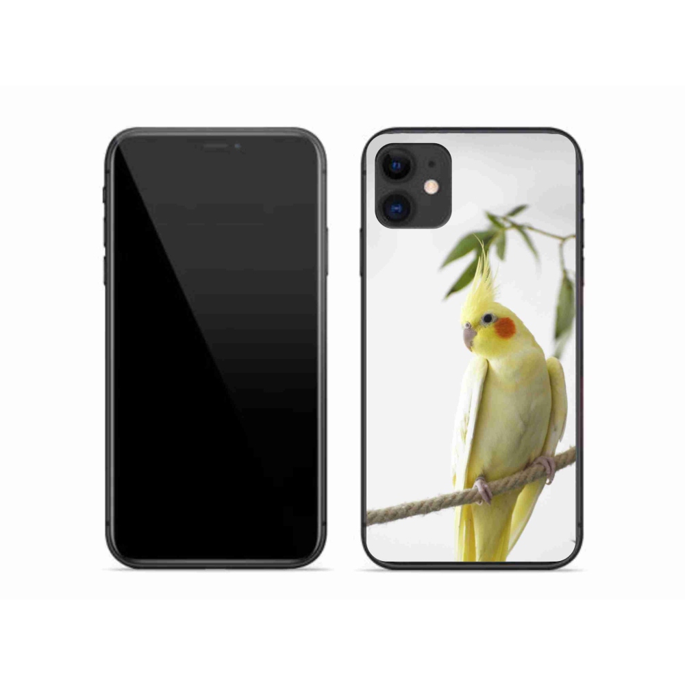 Gelový kryt mmCase na iPhone 11 - papoušek korela chocholatá