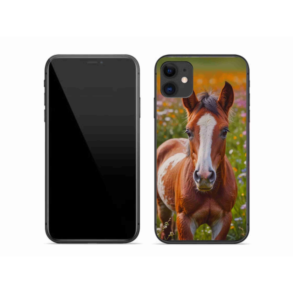 Gelový kryt mmCase na iPhone 11 - roztomilé hříbě