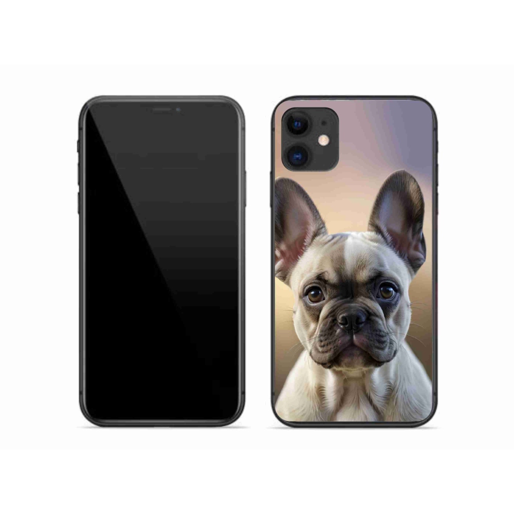 Gelový kryt mmCase na iPhone 11 - roztomilý francouzský buldoček